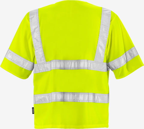 Fristads High Vis 500NV atstarojošā darba veste ar rāvējslēdzēju, dzeltena