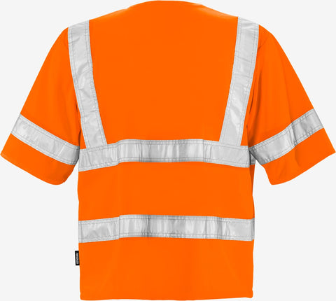 Fristads High Vis 500NV atstarojošā darba veste ar rāvējslēdzēju, oranža, mugurpuse