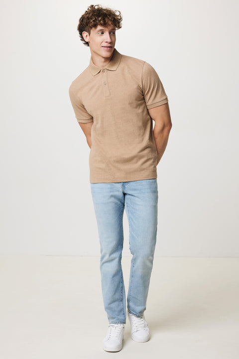 Personalizējams vīriešu polo krekls bēšā krāsā – IQONIQ Yosemite modelis