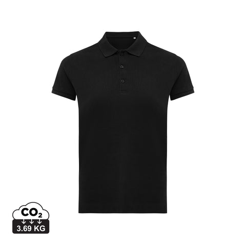 Personalizējams sieviešu polo krekls ar apdruku melns