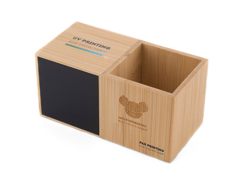 Galda pulkstenis ar organizatoru BAMBOO