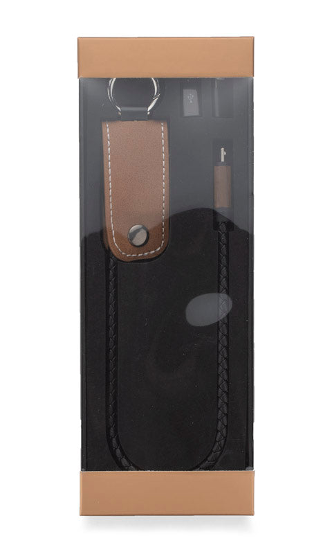 USB kabelis ar eco ādas un koka elemntiem WEST