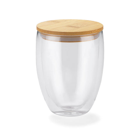 Stikla krūze ar bambusa vāku MOCCA 350 ml