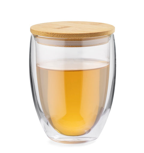 Stikla krūze ar bambusa vāku MOCCA 350 ml