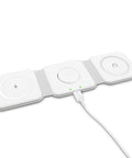 3-in-1 bezvadu lādētājs telefona, austiņu un viedpulksteņa uzlādei ar personalizāciju