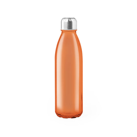 650ml stikla personalizējama pudele ar hroma apdari oranža
