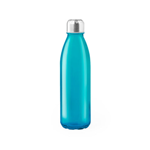 Personalizējama 650ml stikla pudele ar logo druku zila