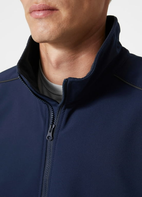 Softshell jakas apkakles detaļa tumši zila
