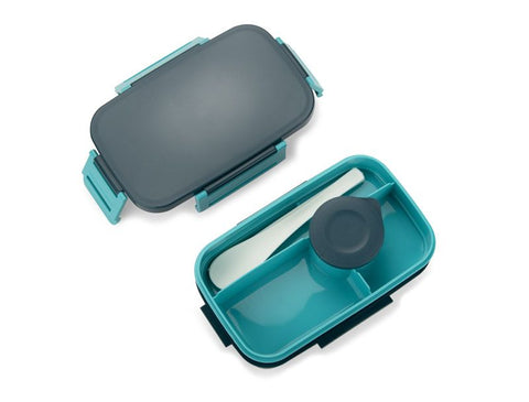 BILO lunchbox ar mērces trauciņu un piederumu vietu ar apdruku