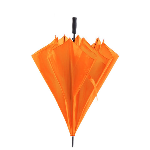 Liels automatiskai lietussargs ar logo druku MAT oranžs
