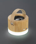 Bluetooth skaļrunis RORAT ar bambusa apdari un lampu