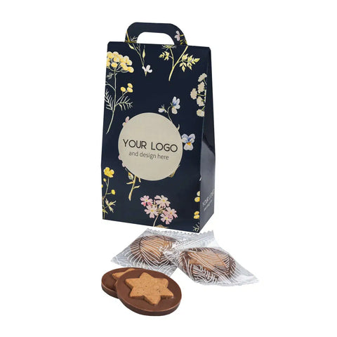 Glazētas piparkūkas ar augļu pildījumu ELEGANCE BOX ar personalizētu apdruku