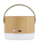 Personalizēts Bluetooth skaļrunis ar gravētu logo uz bambusa