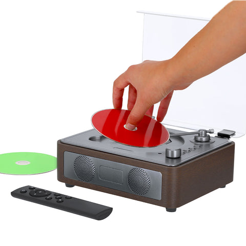Retro CD atskaņotājs HOPSON ar diviem stereo skalrunim un apdruku