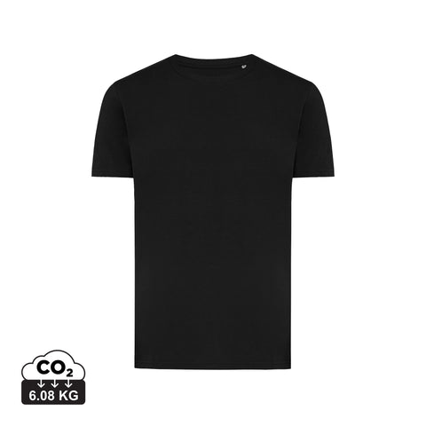Eko T-krekls ar īsām piedurknēm un iespēju drukāt logotipu melns