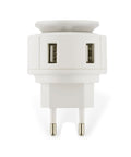 Moderns sienas ladetajs ar diviem USB portiem, logo druka