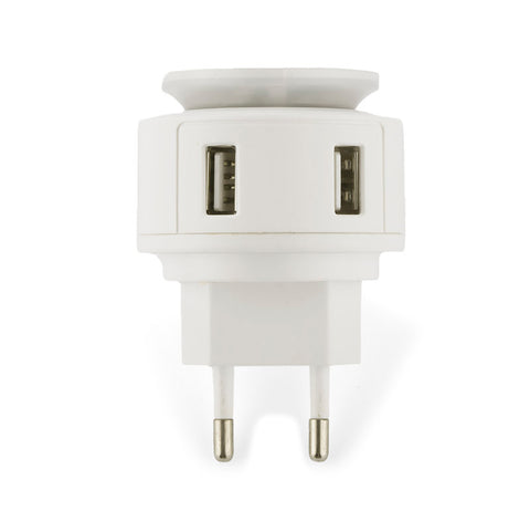 Moderns sienas ladetajs ar diviem USB portiem, logo druka