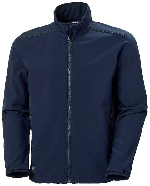 Tumši zila softshell jaka Manchester ar logo