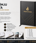Personalizēta A5 piezīmju grāmata ar laminētiem cietajiem vākiem un logo Unique