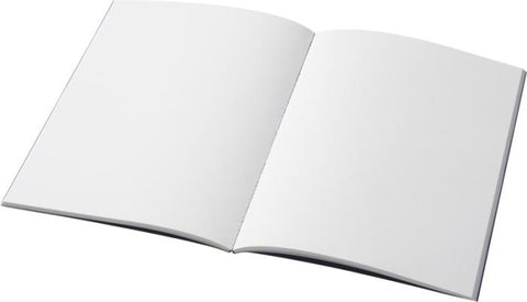 A6 piezīmju klade ar logotipu un pilnkrāsas vāka dizainu. Baltas lapas