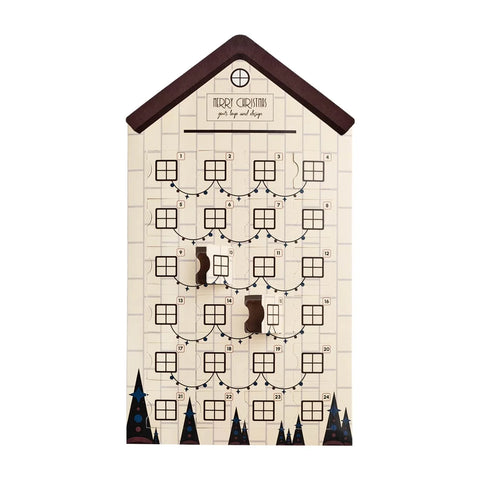 Personalizēts adventes kalendārs HOUSE ar 24 piena šokolādēm