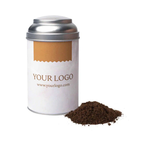 Arabica kafija TINO metāla kārbā ar personalizētu etiķeti