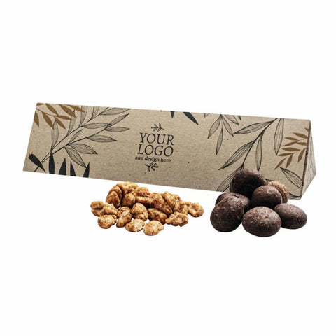 Augļu un riekstu maisījums SWEET DUO personalizētā iepakojumā ar uzņēmuma logo