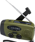 Ārkārtas radio Avior ar rokas ģeneratoru un antenu