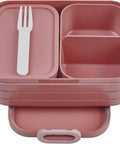 Bento pusdienu kārba ar logo un personalizāciju rozā krāsā