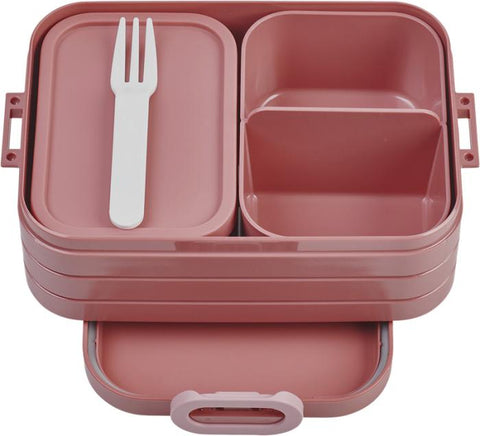 Bento pusdienu kārba ar logo un personalizāciju rozā krāsā
