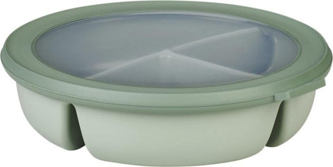 BENTOLI Lunch Box ar logo 1000 ml zaļā krāsā ar trīs nodalījumiem