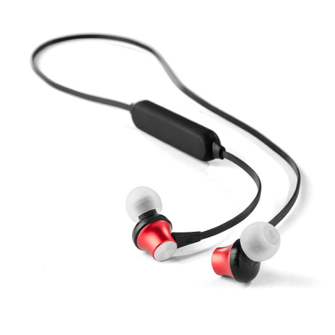 Bluetooth 4.0 austiņas ar S/N attiecību ≥ 80 dB un uzņēmuma logo tuvplāns