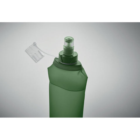 BITER salokāma TPU ūdens pudele 500 ml melnā krāsā ar logo apdruku