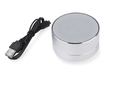 Personalizējams metāla Bluetooth skaļrunis POP ar gravējumu, vads komplektā