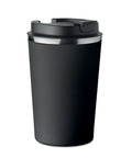 Melna BRACES 350 ml termokrūze ar lāzergravējumu un logo