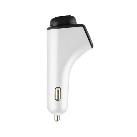Auto lādētājs ar USB un bezvadu austiņu funkciju – ar logo, skats no sāniem