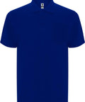 Unisex polo Centauro ar kabatu – zils, apdruka un logo izšuvums