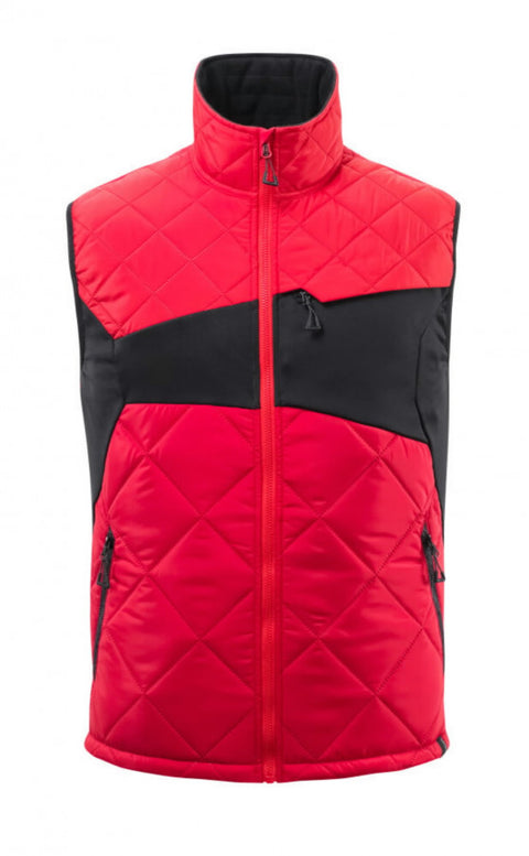 Sarkana CLIMASCOT® siltināta veste ar kontrasta detaļām, logo apdruka vai izšuvums