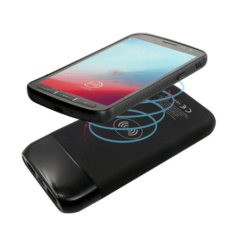 CORY bezvadu lādētājs un Power Bank ar logo gravējumu