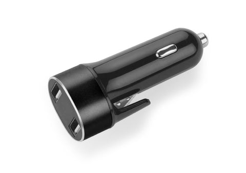 USB lādētājs ar QC3.0 ātro uzlādi un logo gravējumu, sānu skats