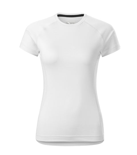 Slim fit sporta T-krekls ar logo druku – DESTINY balts