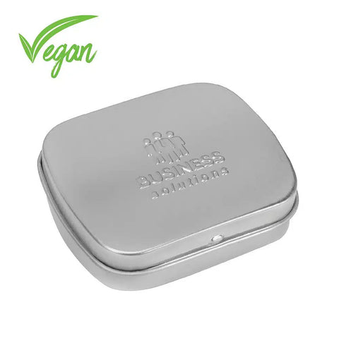 Dražejas mini kārbā SPACE ar piparmētru vai augļu dražejām un apdruku