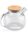 1100 ml stikla krūze ar tērauda sietiņu un logo
