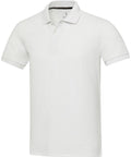 Balts recycled unisex polo The Emerald – apdruka ar uzņēmuma zīmolu