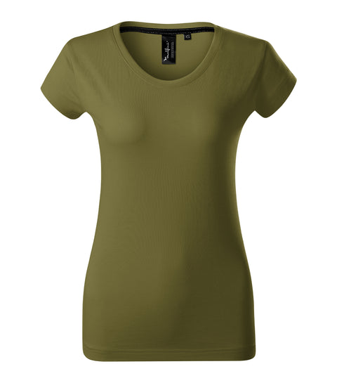 Premium kokvilnas T-krekls EXCLUSIVE ar slim fit piegriezumu haki