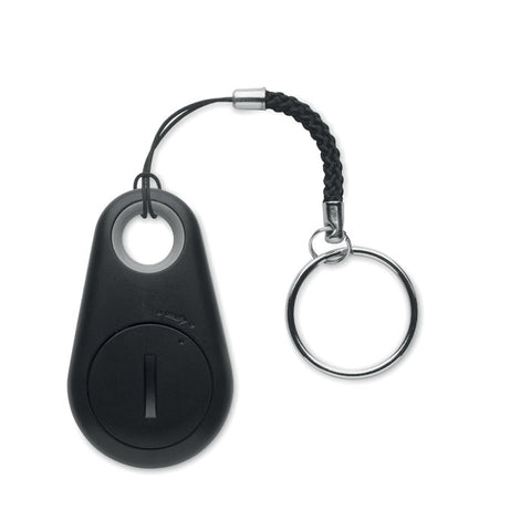 melns FIND ME bluetooth key finder ar apdruku vai lāzergravējumu un logo personalizāciju