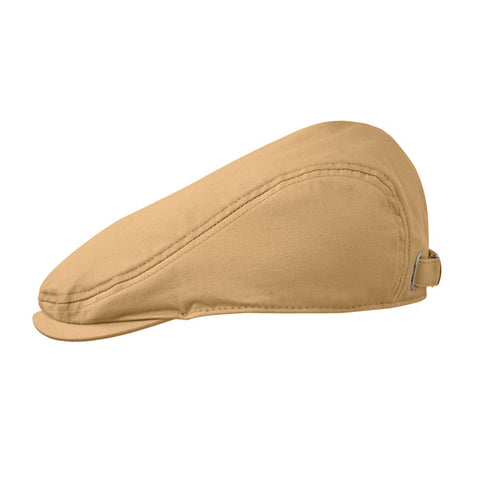 FLAT PEAK kokvilnas newsboy cepure sānskatā