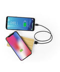FLOW power banka ar bambusa detaļām un bezvadu uzlādi