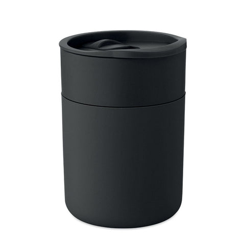 GOBLET PP krūze 330 ml melnā krāsā ar apdruku, prezentreklāma uzņēmumiem