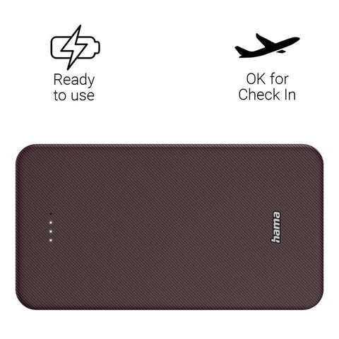 HAMA Power Bank 20000 mAh gatavs ceļojumiem ar logo apdruku